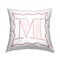 Stupell Industries Patterned Pink M Letter Outdoor Pillow, 18 x 7 x 18